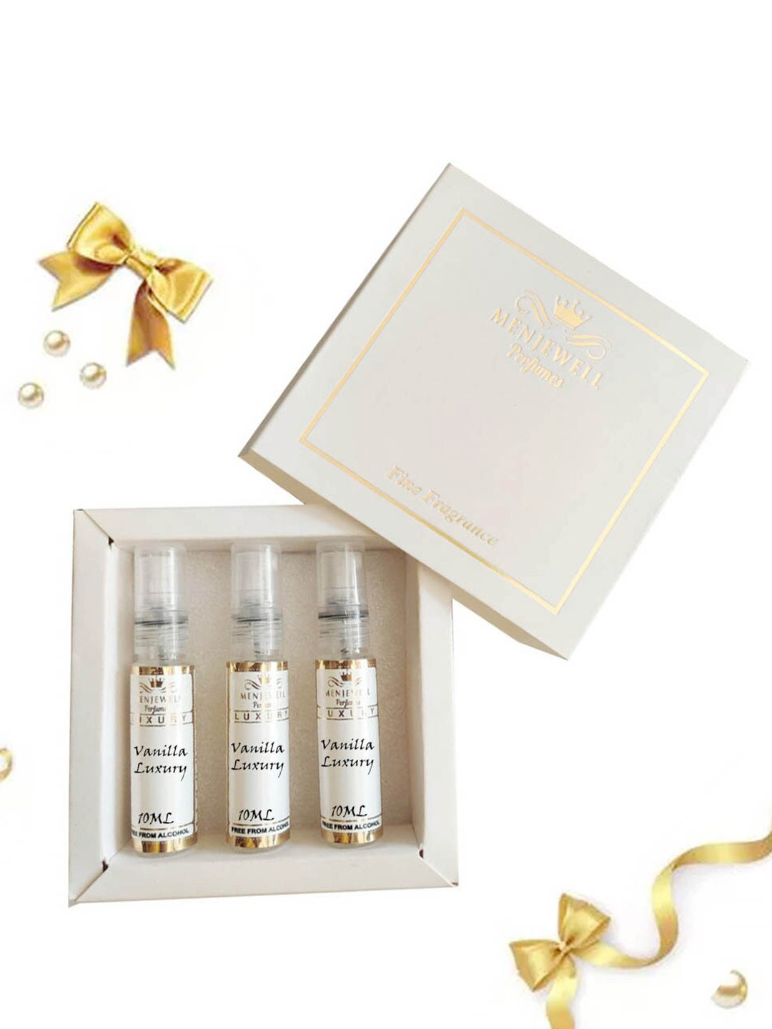Menjewell Women Set Of 3 Luxury Vanilla Eau De Parfum - 10ml Each