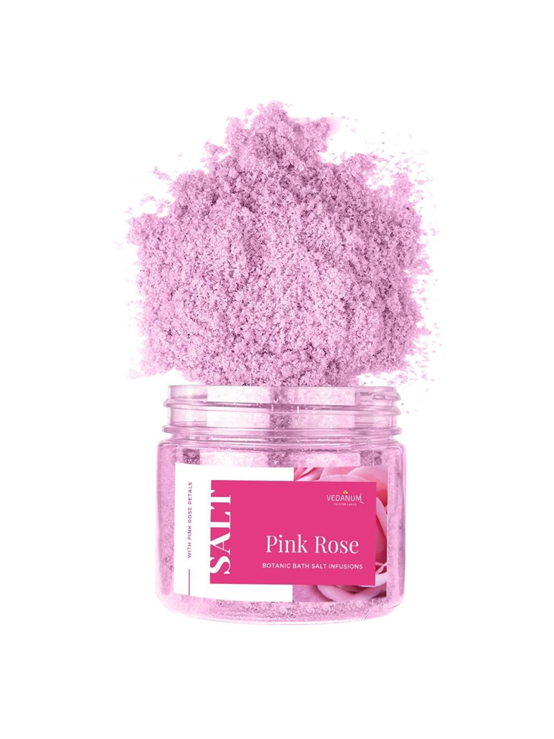 VEDANUM Premium Aromatic Rose & Geranium Bath Salt For Skin Nourishment 200 gm