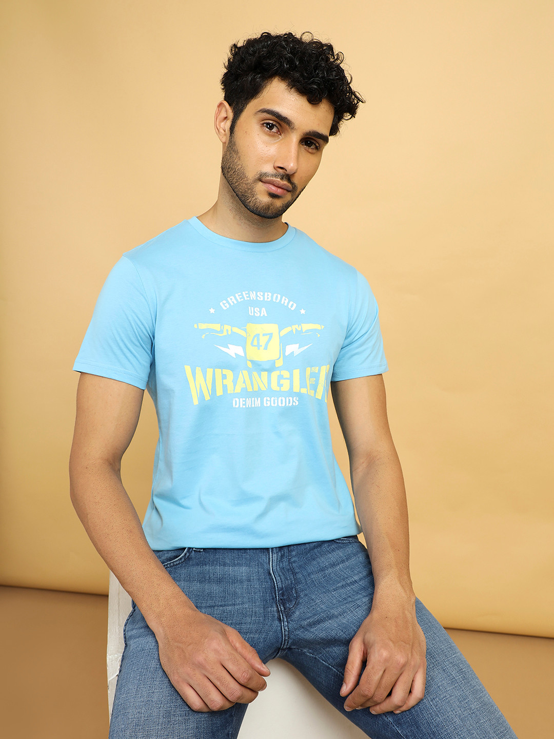 Wrangler Typography Printed Cotton T-Shirt