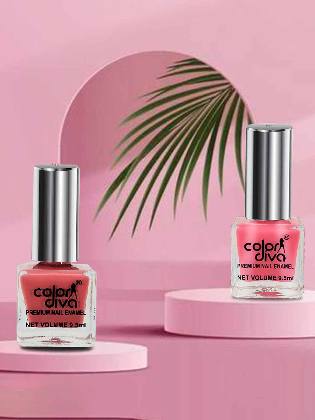 Adbeni Set of 2 Color Diva Long Lasting Premium Nail Enamel 9.5 ml each - Hypnotizing