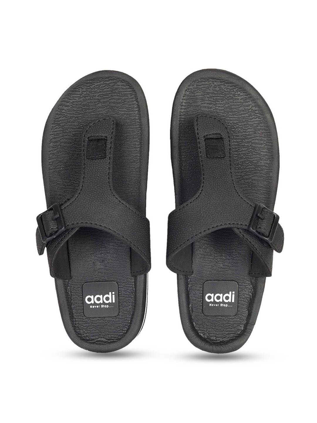 aadi Men Textured Thong Flip-Flops