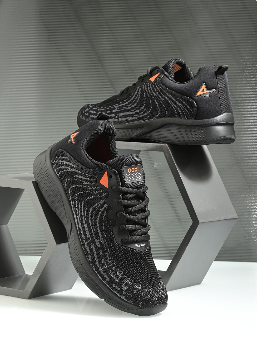 aadi Men Textured Moisture Wicking Mesh Comfort Insole Basics Sneakers