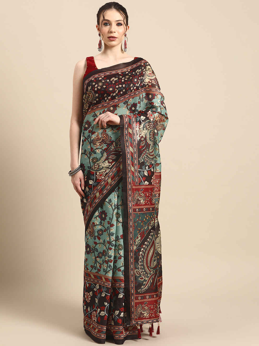 Tasarika Kalamkari Printed Saree