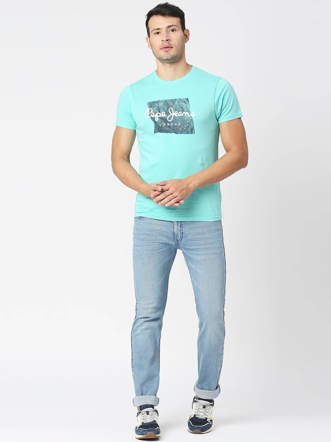 Pepe Jeans Men Slim Fit Low Distress Jeans