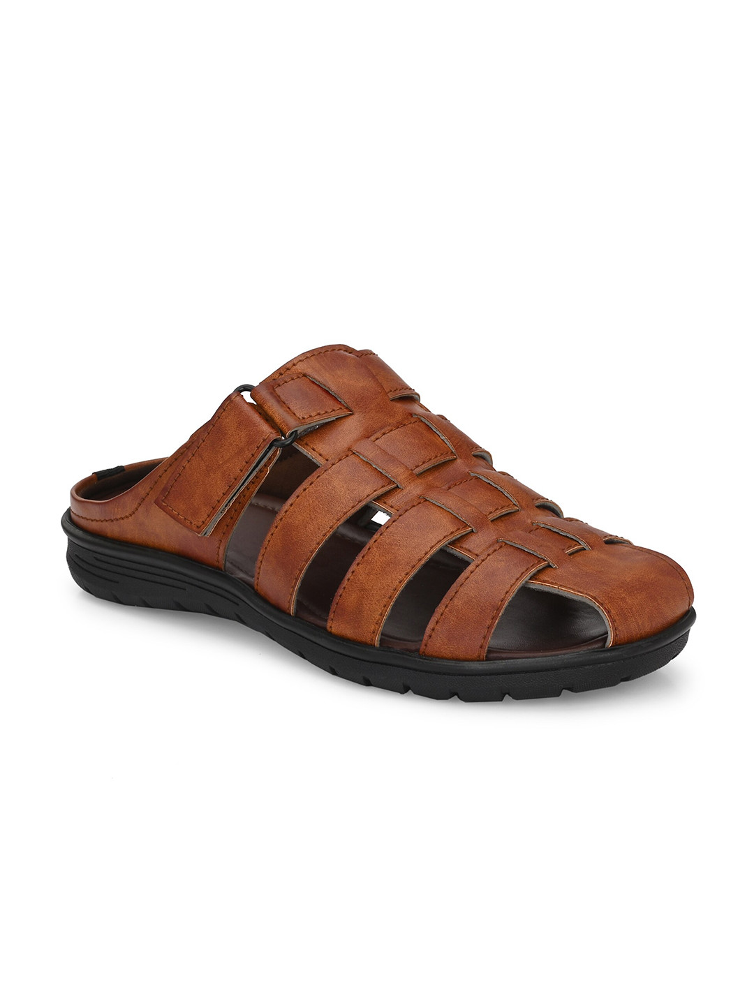 Azzaro Black Velcro Comfort Sandals