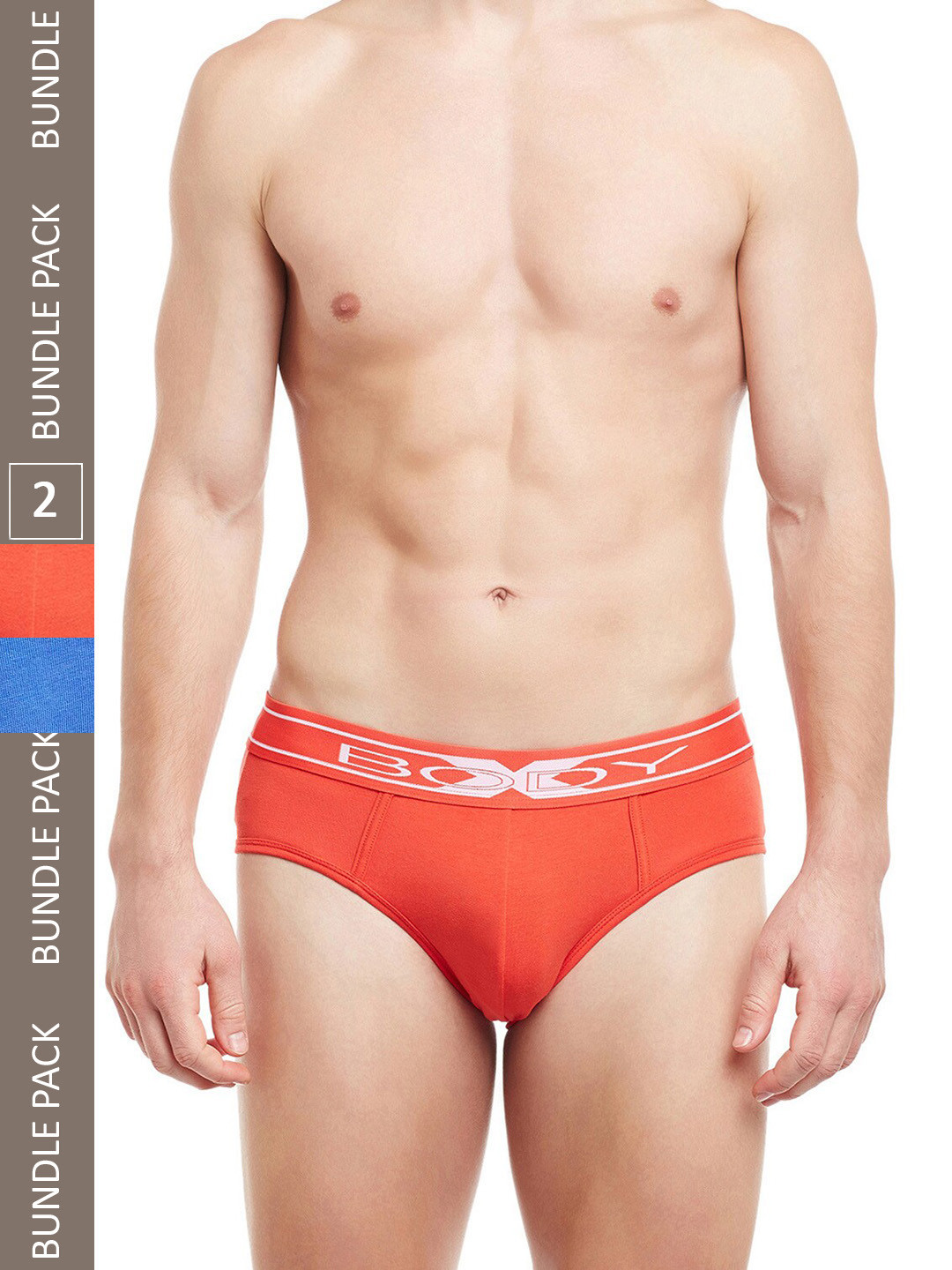 BODYX Men Pack Of 2 Cotton Basic Briefs BX10B-BLOR-2PCS-XL