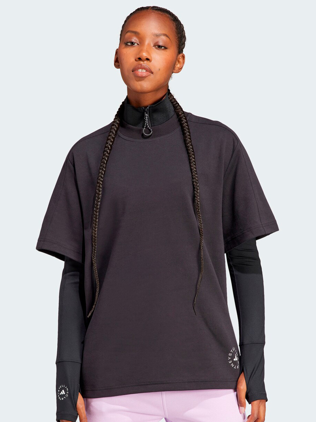 ADIDAS Women ASMC Logo Printed Cotton T-shirt