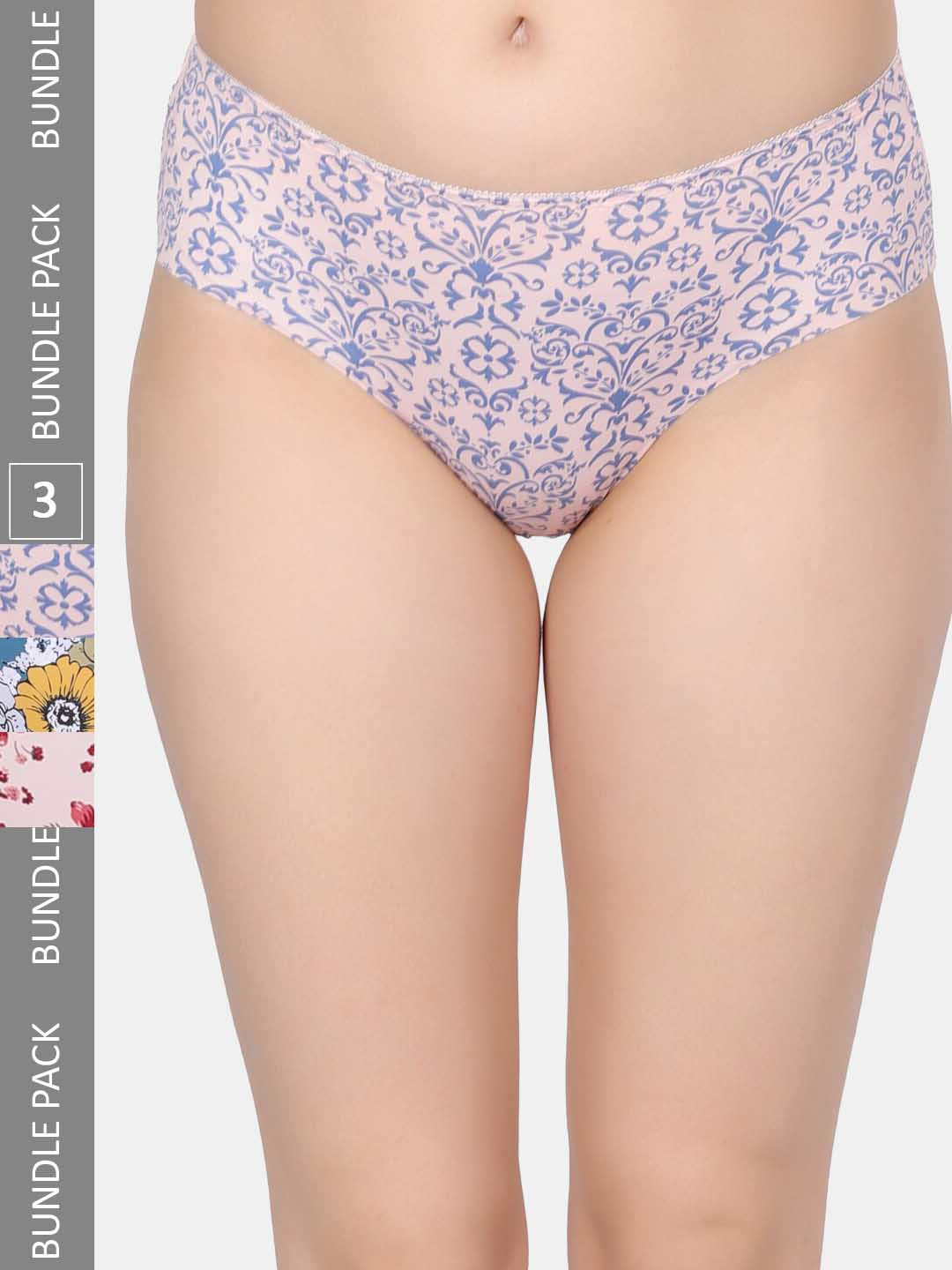 Amour Secret Pack Of 3 Printed Leak Proof Briefs P201_Dpch_Grn_Lpch