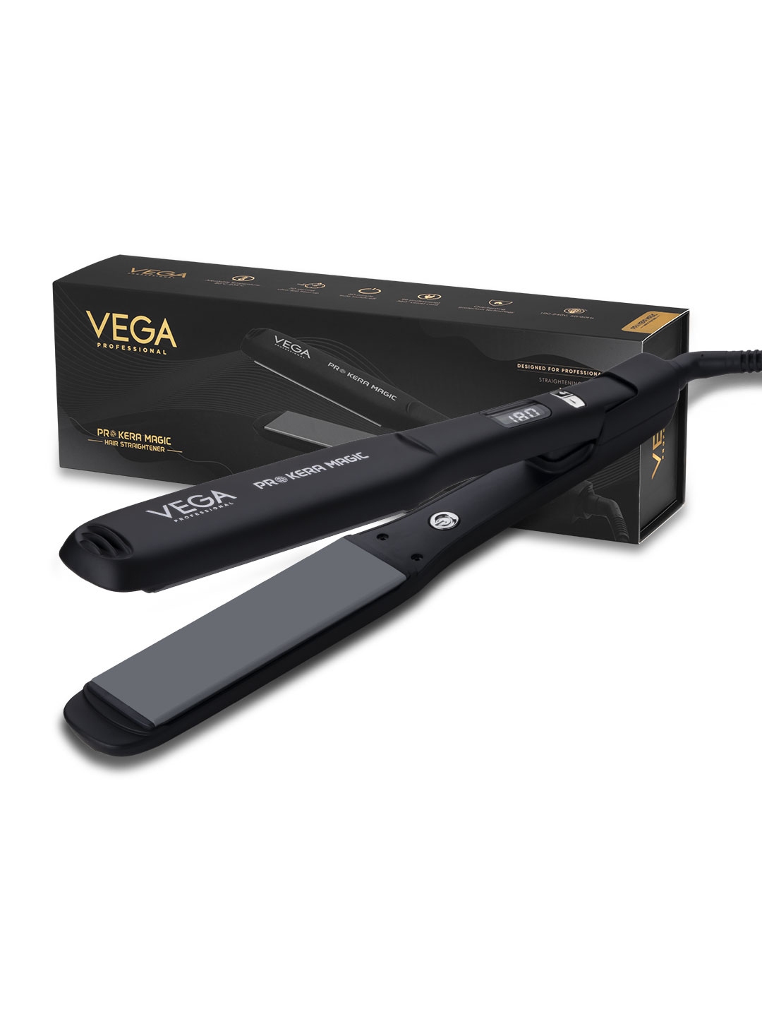 Buy VEGA PROFESSIONAL VPPHS 04 Pro Kera Magic Hair Straightener with Floating Plates Black Straighteners for Unisex 23775152 Myntra