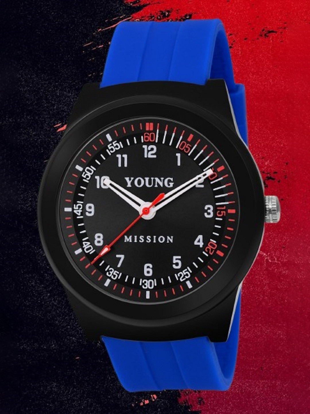 YOUNG MISSION Kids Round Analogue Watch YOUNG MISSION YM 605 BK