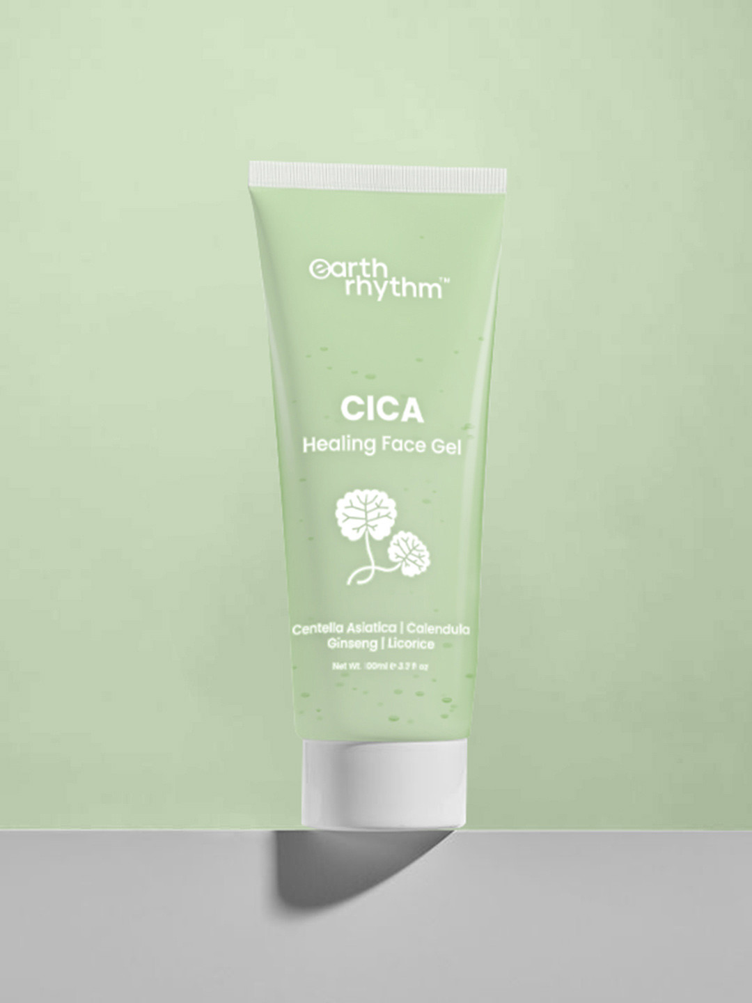 Earth Rhythm Cica Gel, Reduces Redness, Fade Scars, for Oily & Acne Prone Skin - 100gm