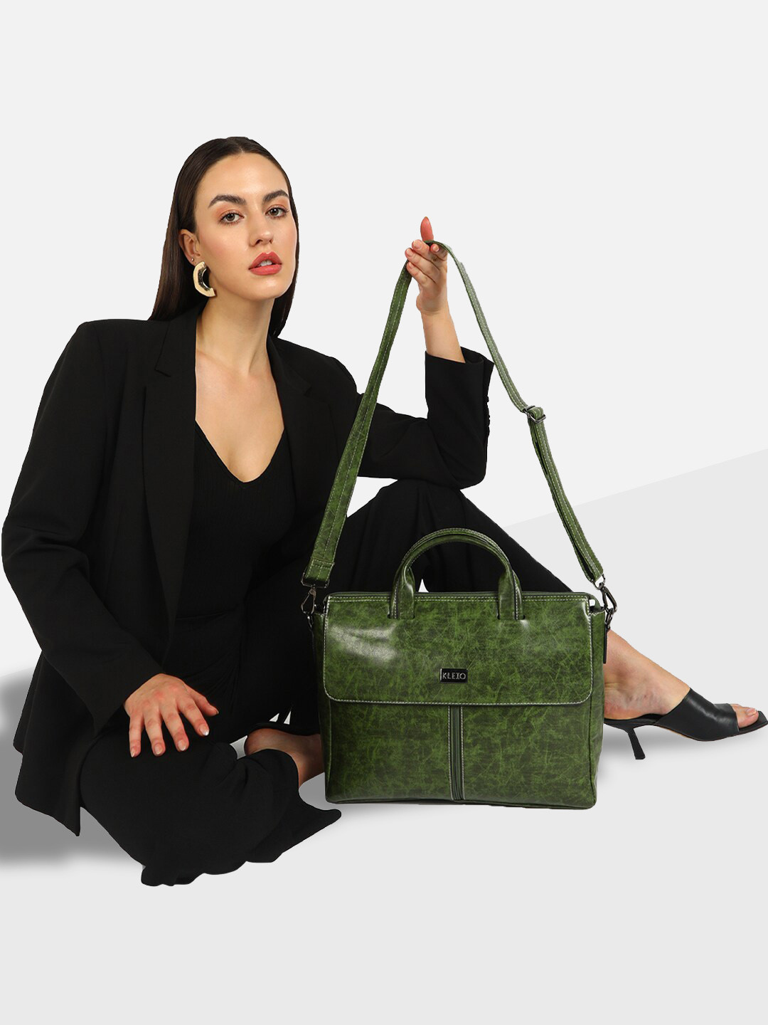 KLEIO Vegan Marble Textured Unisex Laptop Bag