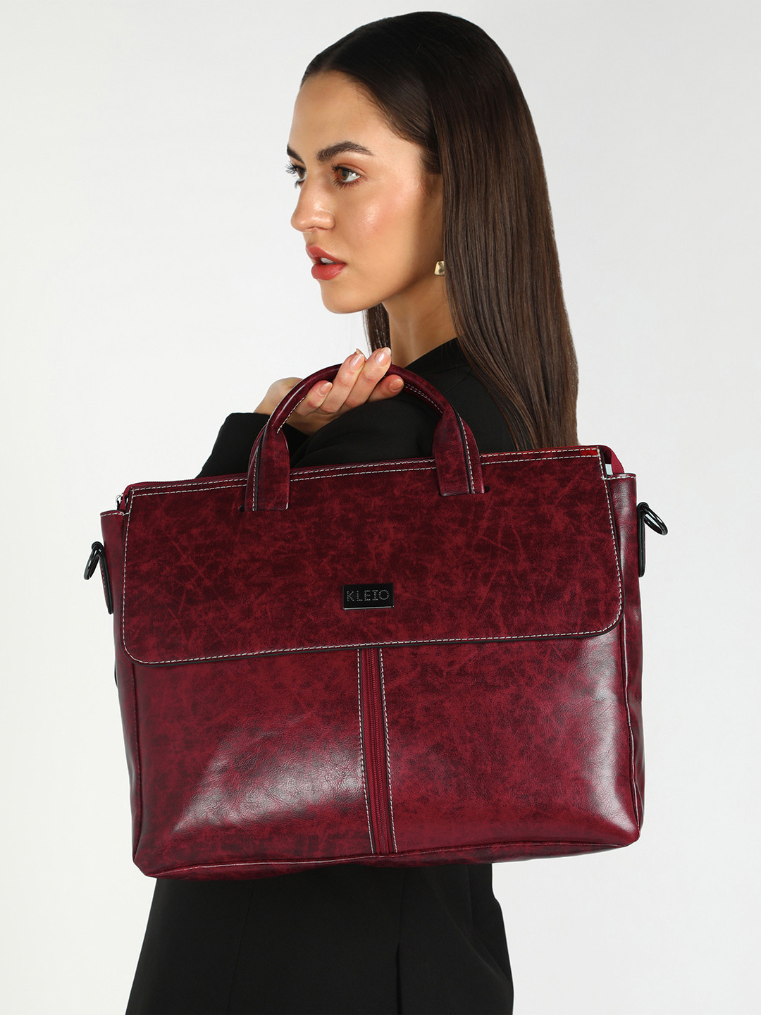 KLEIO Vegan Marble Textured Unisex Laptop Bag