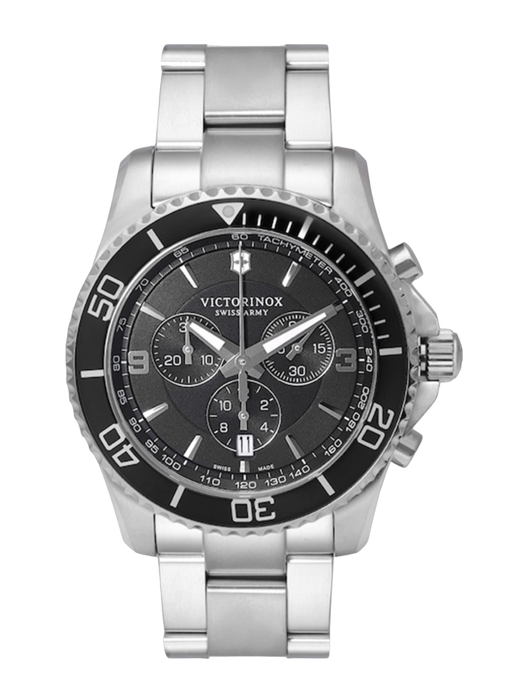 Victorinox Maverick Men Embellished Dial & Stainless Steel Bracelet Analogue Watch 241695