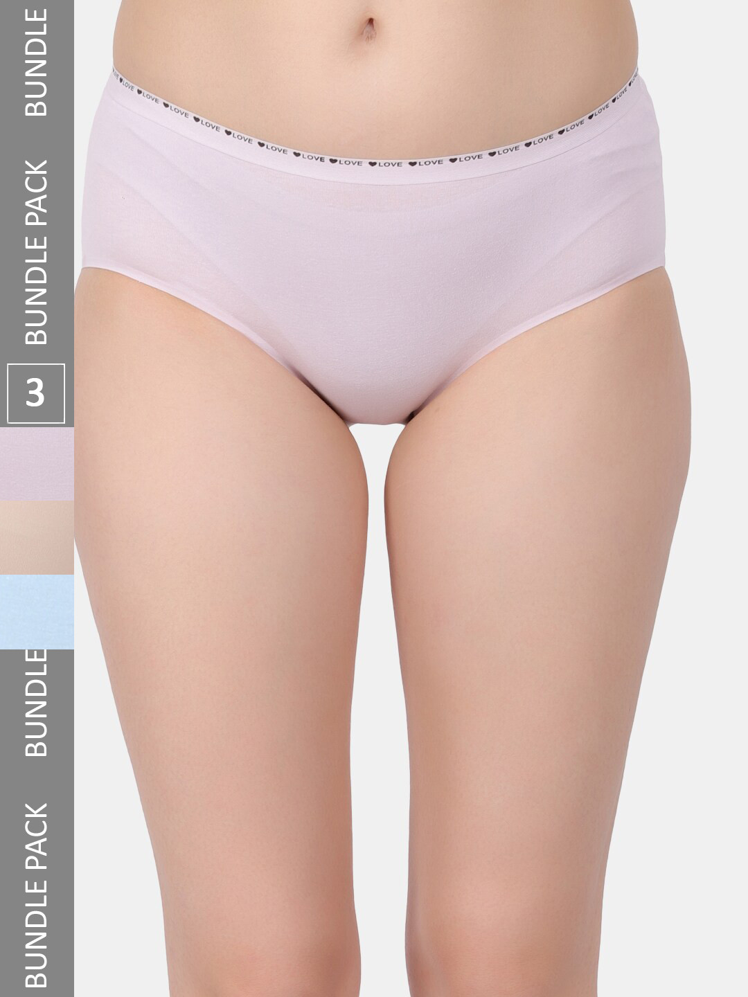 Amour Secret Pack Of 3 Leak Proof Hipster Briefs P312_Prl_Skn_Sblu-Prl_Skn_Sblu