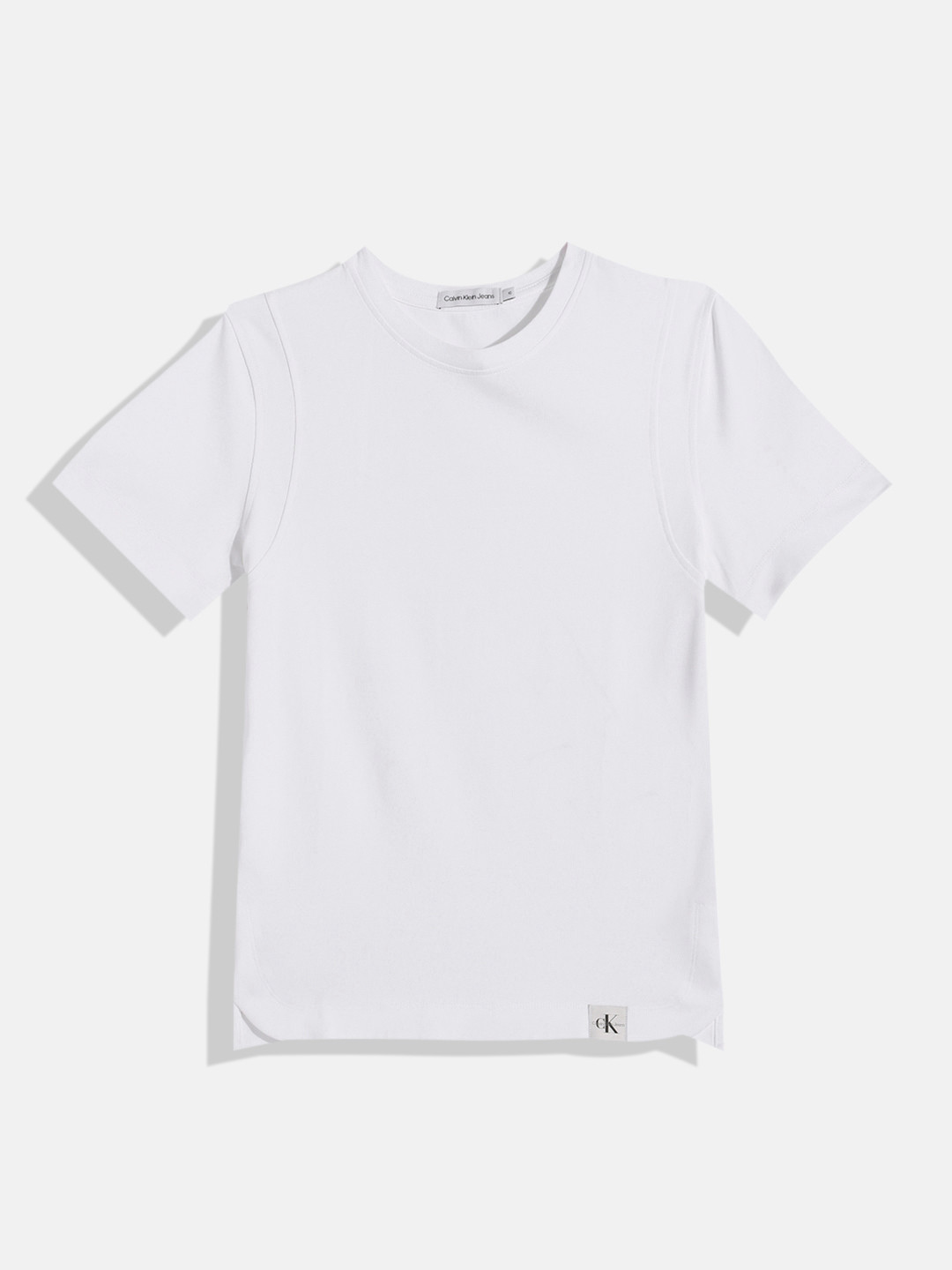 Calvin Klein Jeans Boys Solid Curved Stitch Movement T-shirt