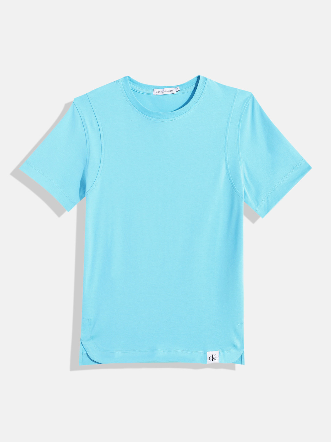 Calvin Klein Jeans Boys Solid Curved Stitch Movement T-shirt