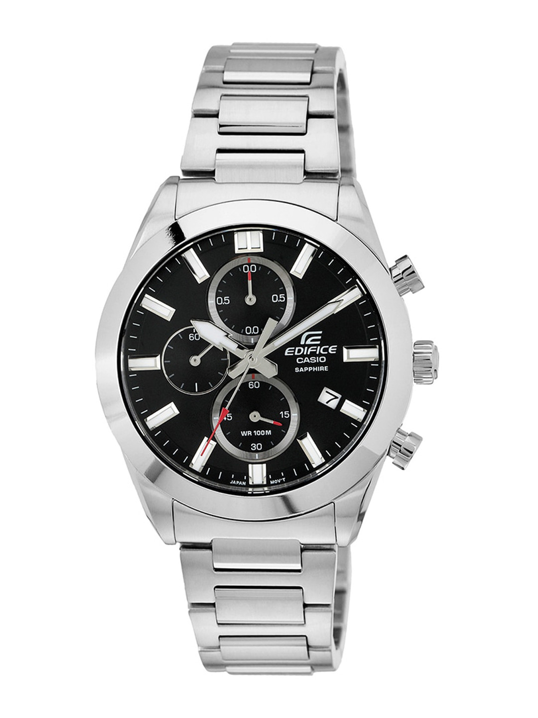 CASIO Men EDifice EFB-710D-1AVUDF Black Analog Dial Silver Stainless Steel Band ED580