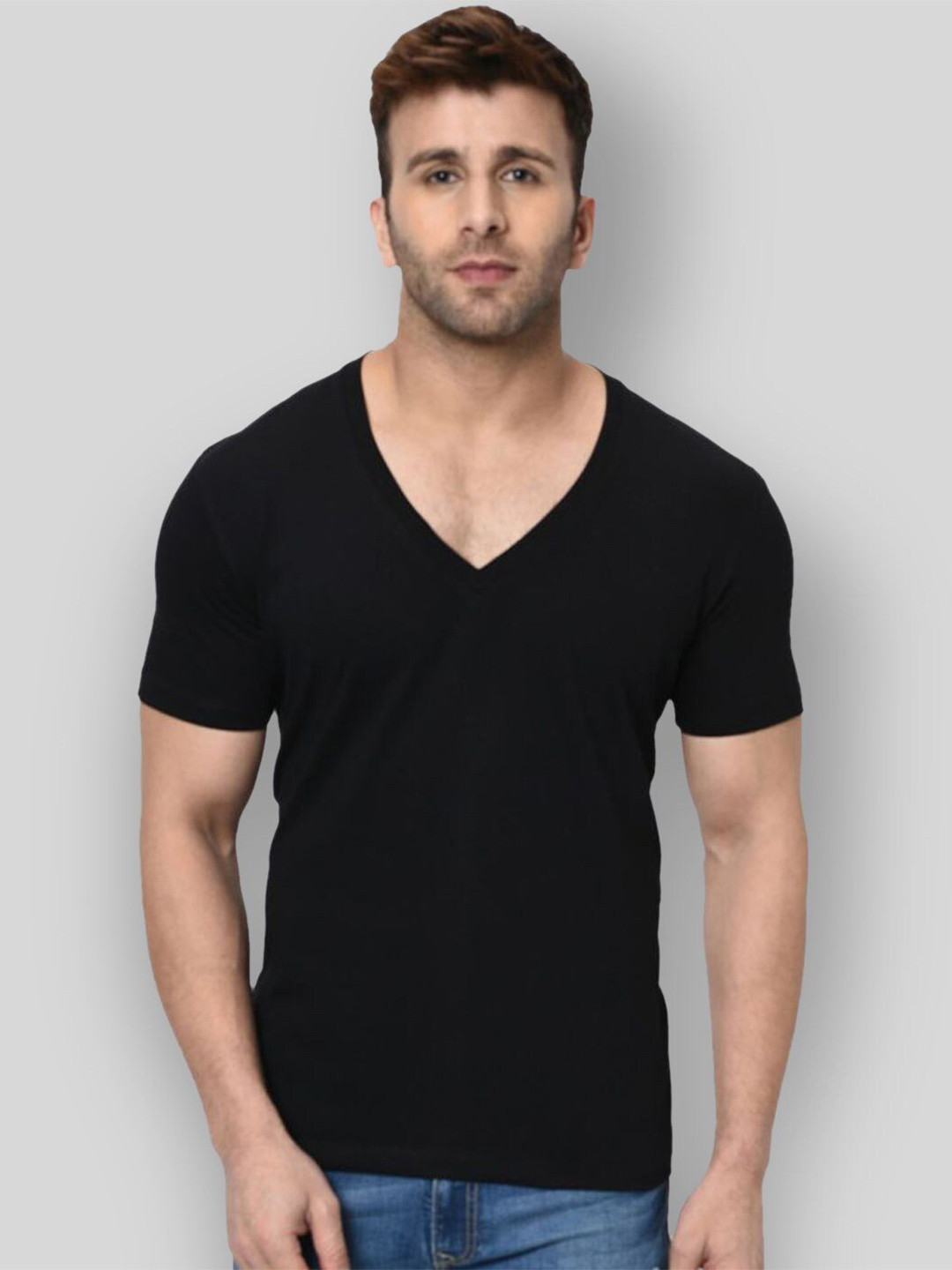 WILD WEST V-Neck Short Sleeves Casual T-Shirt