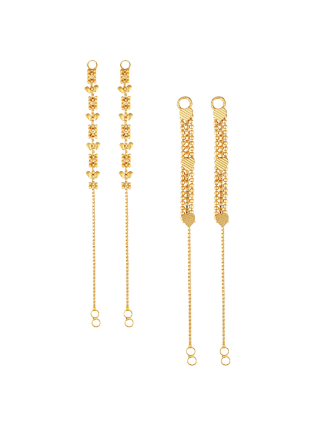 Vighnaharta Set Of 2 Gold-Plated Classic Ear Cuffs