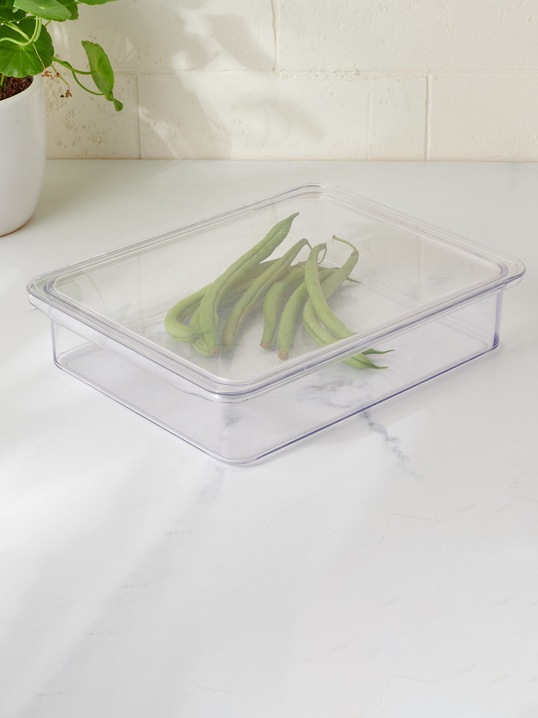 Home Centre Orion Elfin Transparent Plastic Clip-On Fridge Container