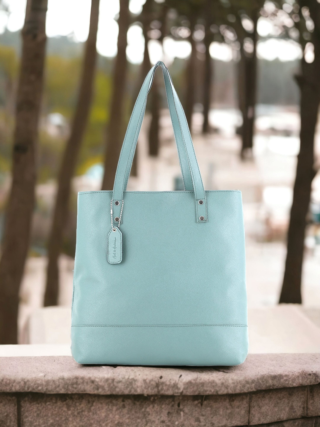 Mast & Harbour Sea Green Structured Shoulder Bag