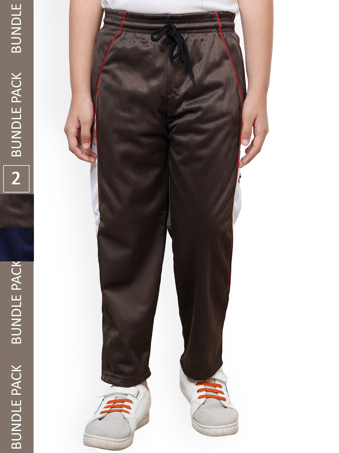 IndiWeaves Boys Pack Of 2 Side Panel Detail Track Pants
