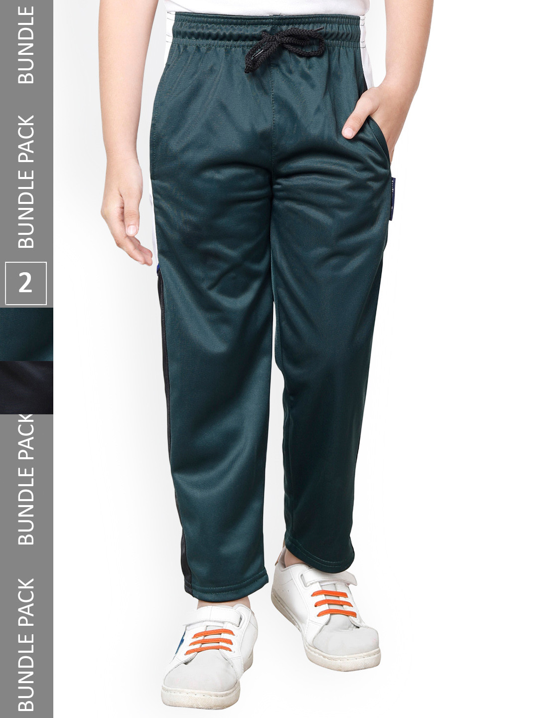IndiWeaves Boys Pack Of 2 Side Panel Track Pants