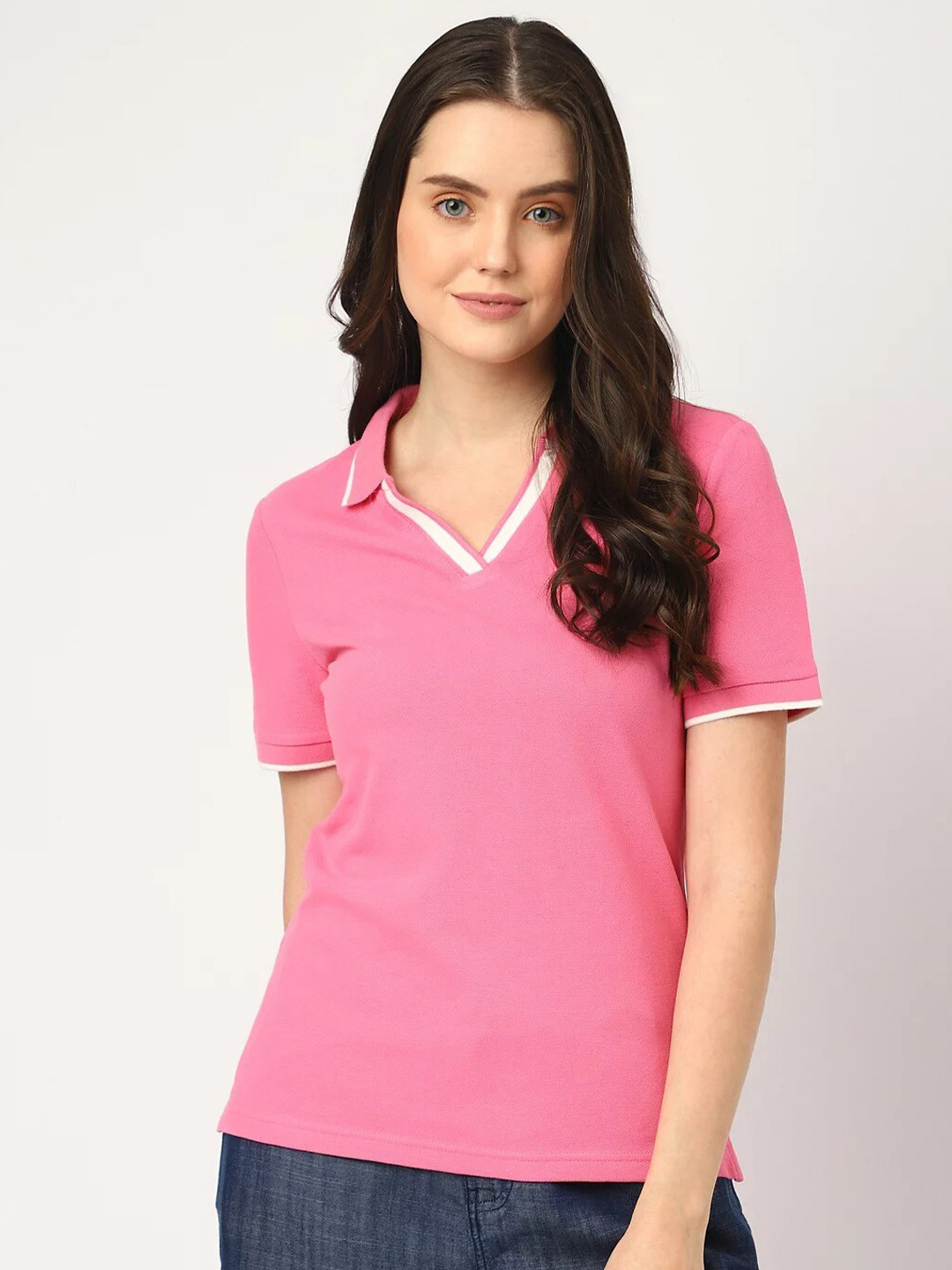 Marks & Spencer Polo Collar Pure Cotton T-shirt