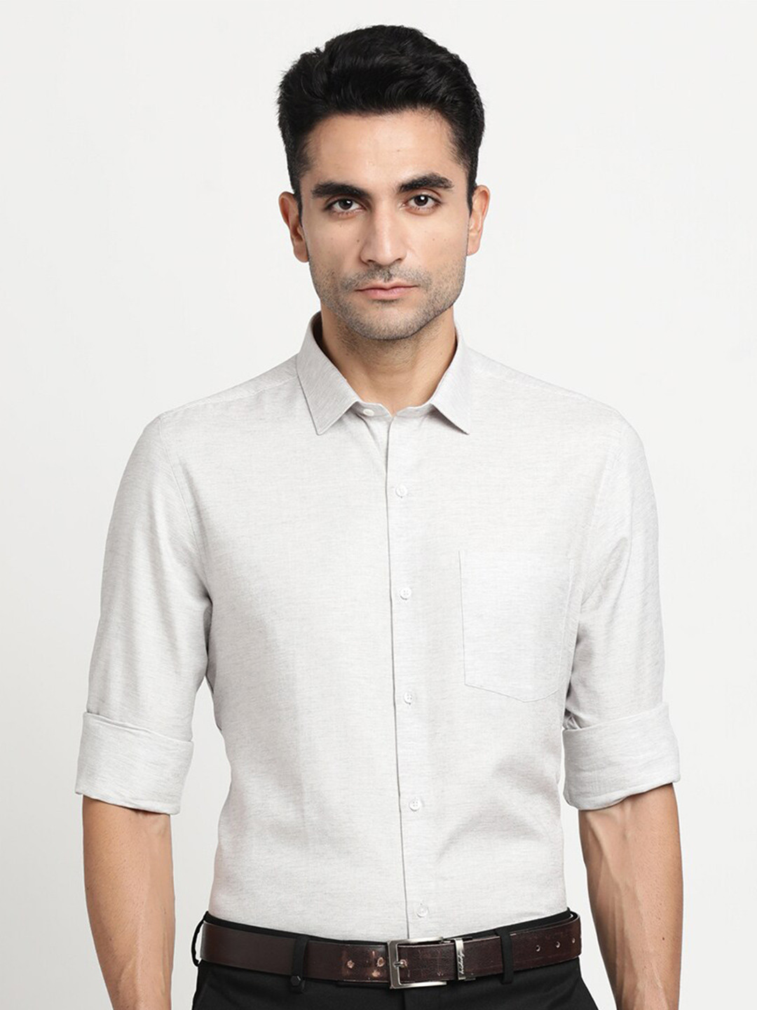 Turtle Cotton Modern Slim Fit Opaque Formal Shirt
