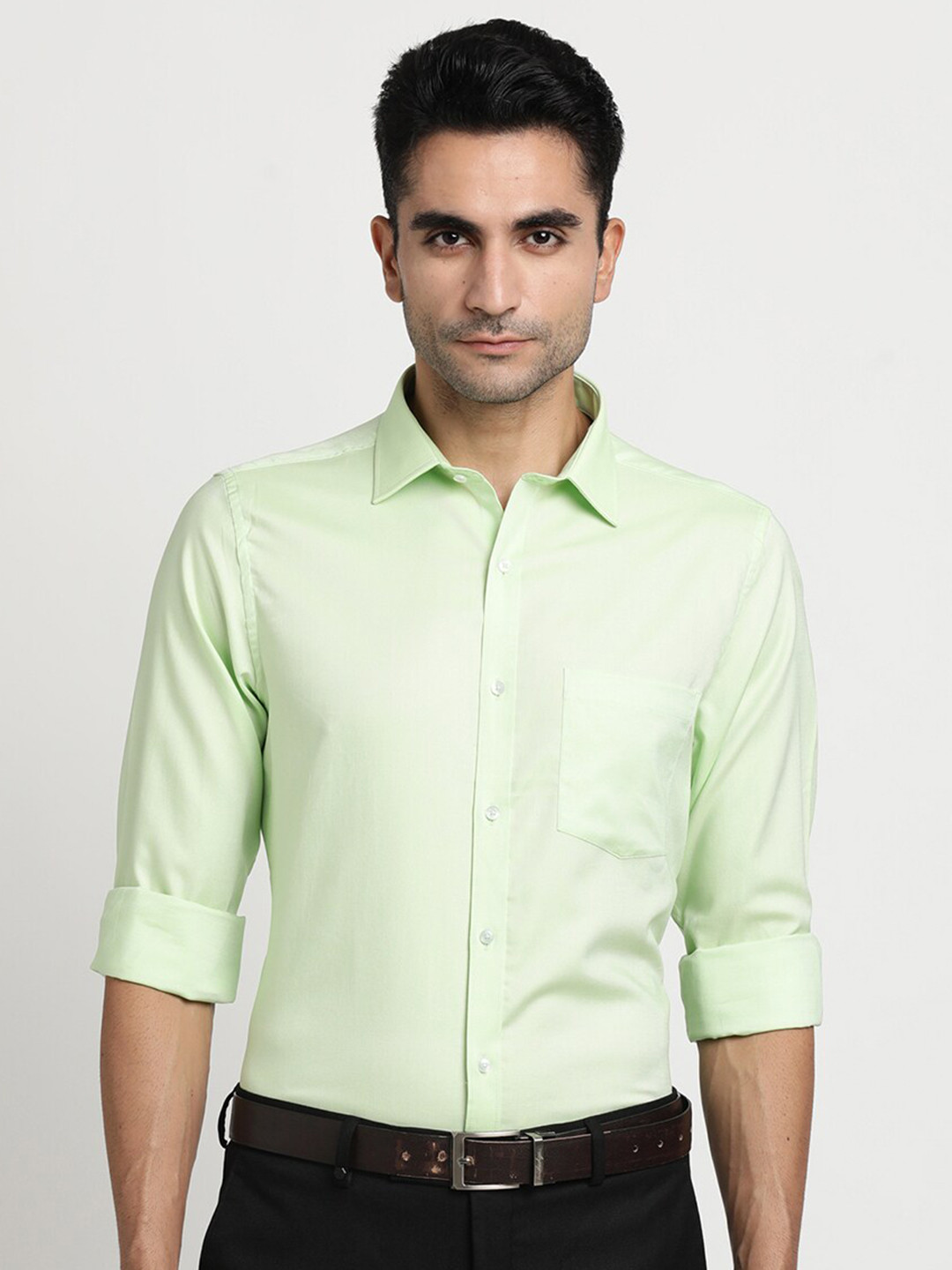 Turtle Cotton Modern Slim Fit Opaque Formal Shirt