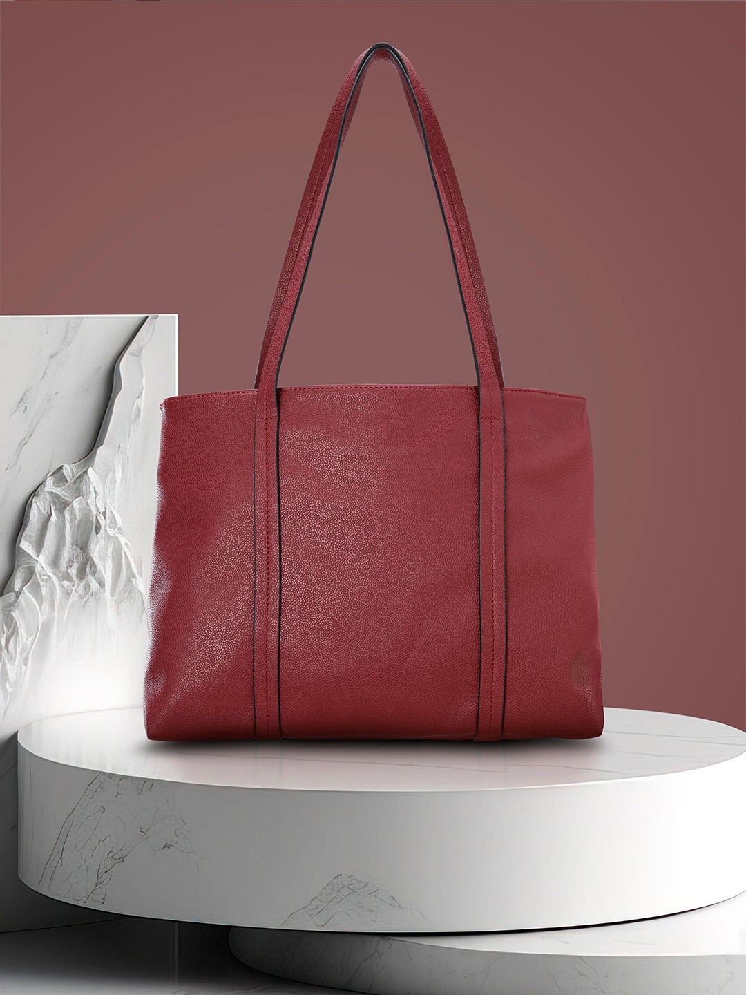 Angle Tote Lotuff Leather Tote French Connection Solid PU