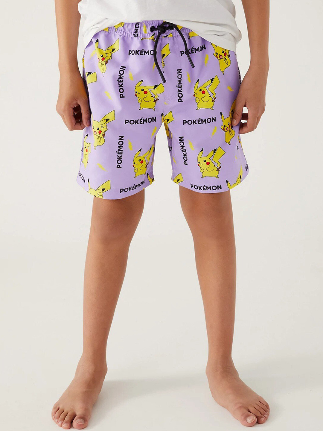 Marks & Spencer Boys Mid Rise Pokemon Printed Lounge Shorts