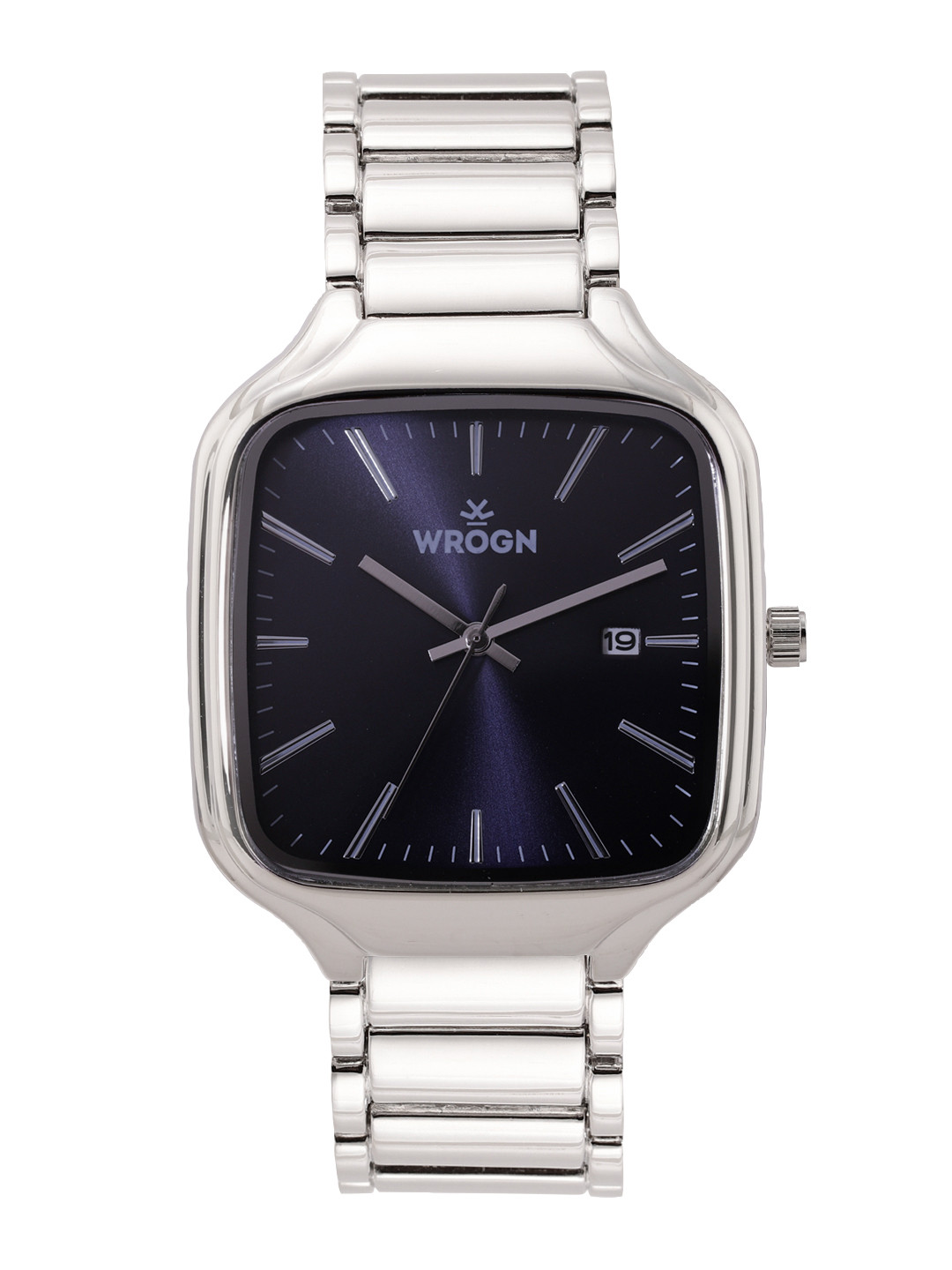 WROGN Men Bracelet Style Analogue Watch MFB-PN-SNTL01-SILVER