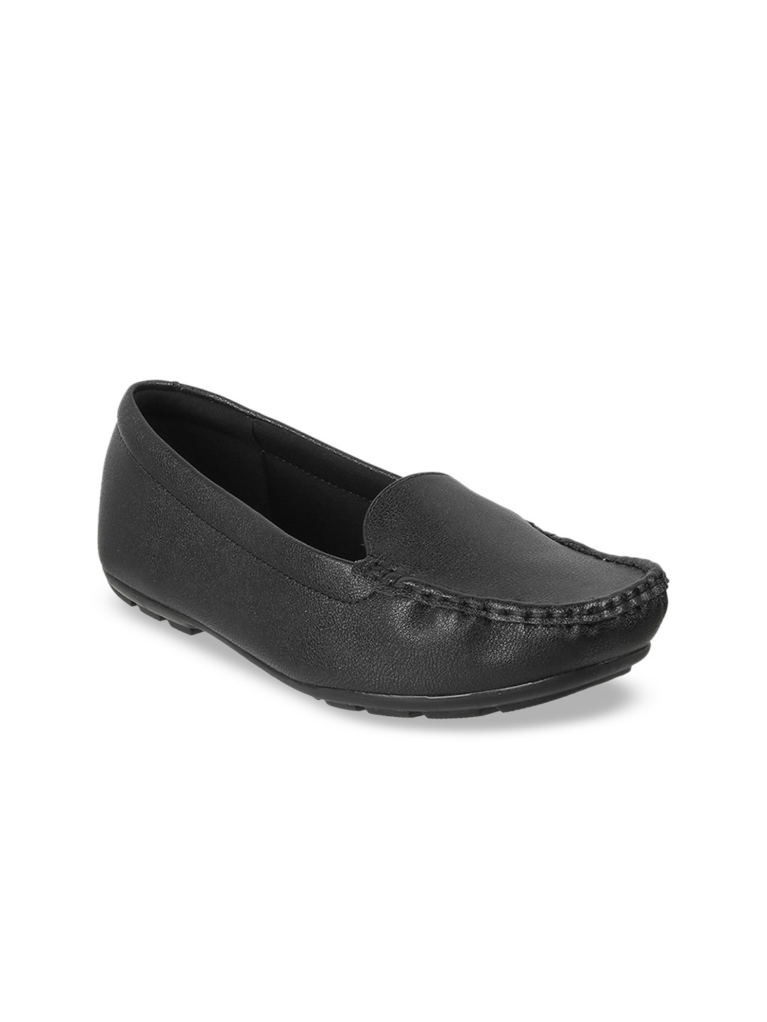 DAVINCHI Women Textured Square Toe Loafers