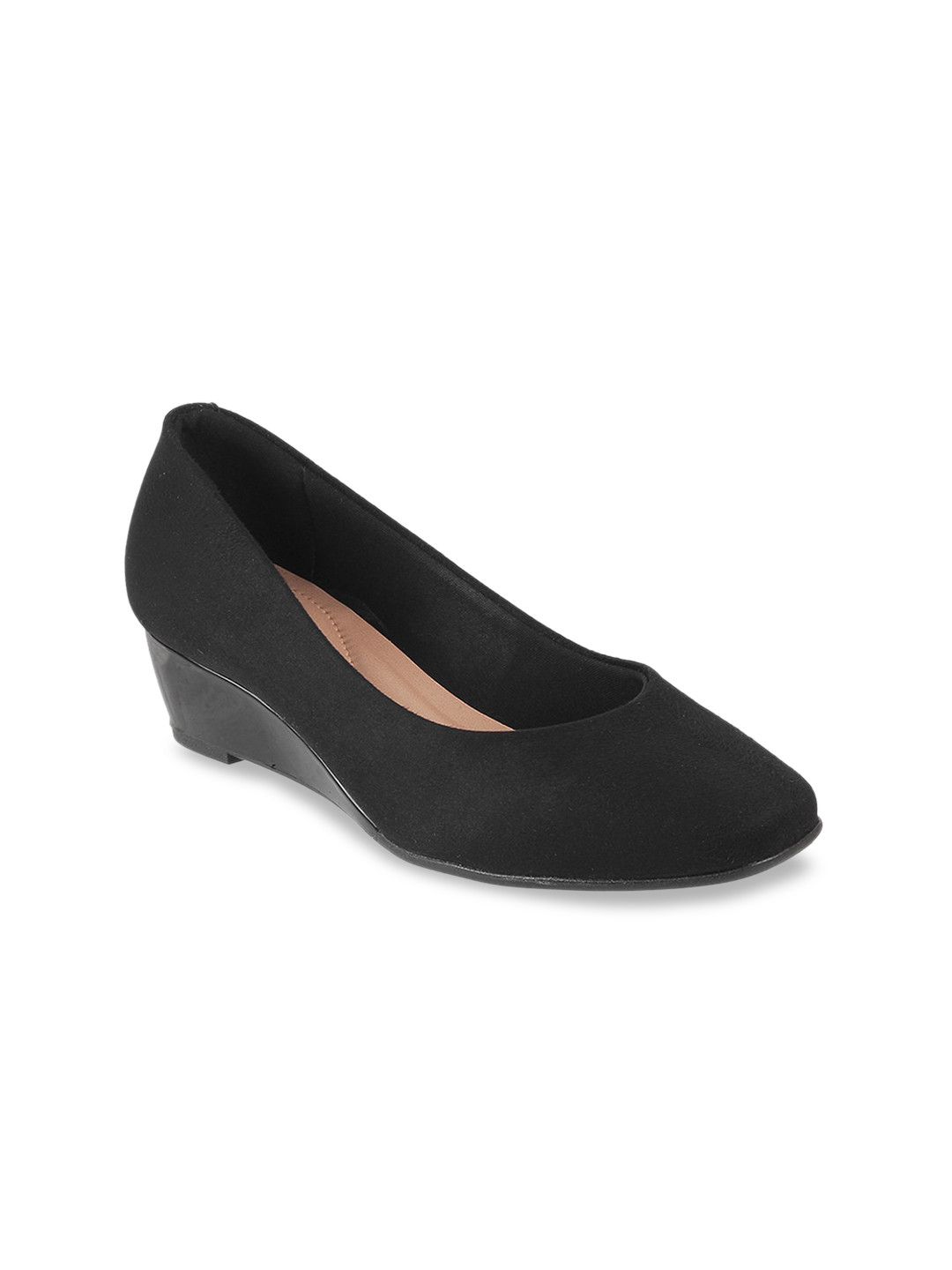 DAVINCHI Round Toe Wedge Heel Pumps