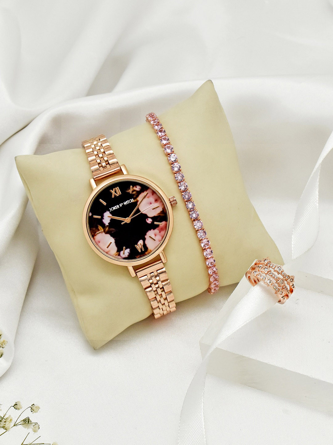 JOKER & WITCH Valreria Love Triangle Women Watch Gift Set JWLT469