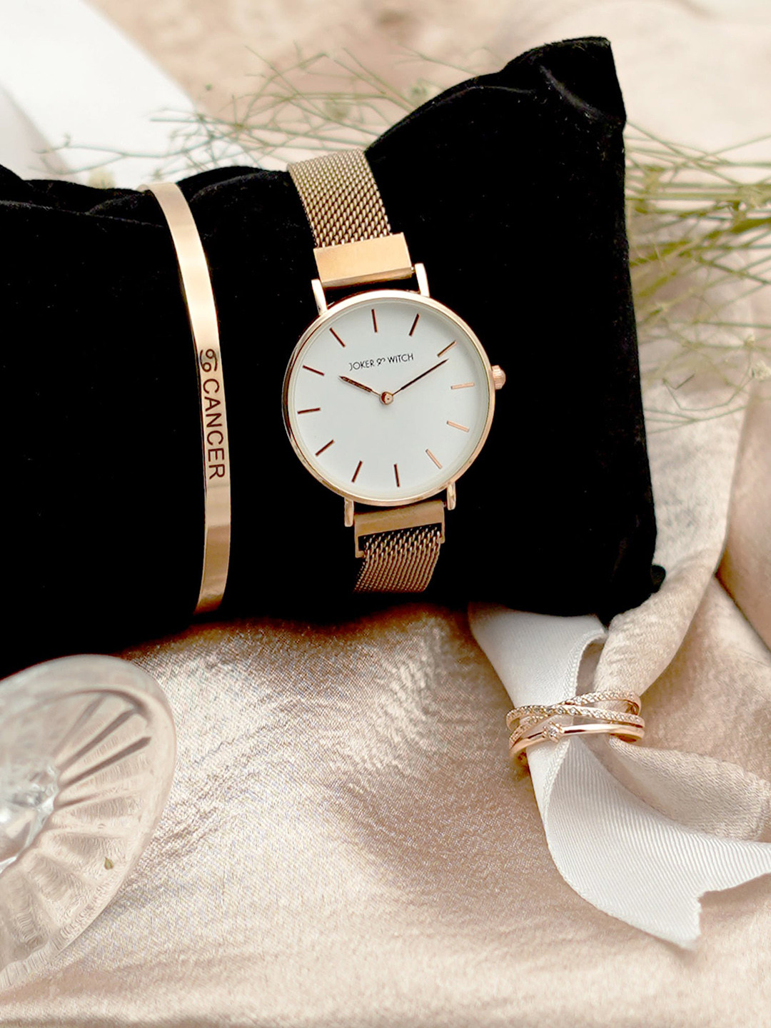 JOKER & WITCH Women Love Potion Cancer Love Triangle Watch Gift Set JWLT126