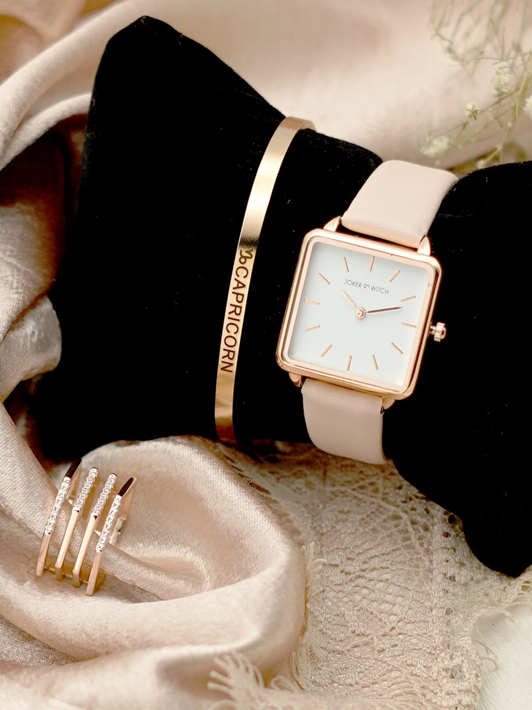 JOKER & WITCH Women Shooting Star Capricon Love Triangle Watch Gift Set