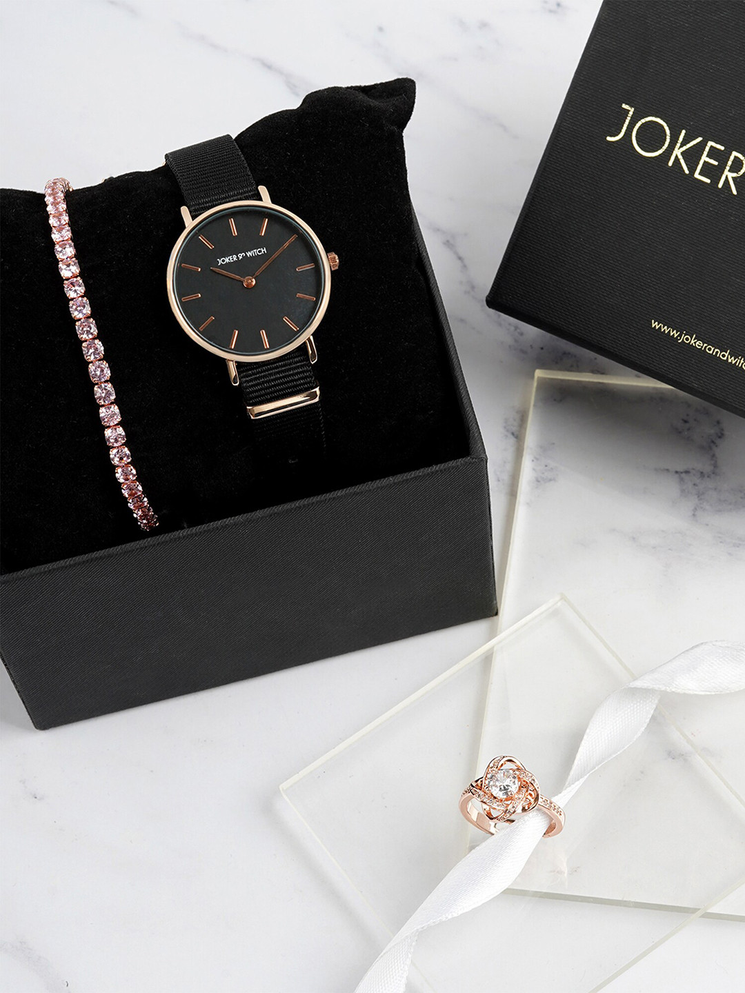 JOKER & WITCH Women Kepper Love Triangle Watch Gift Set JWLT572