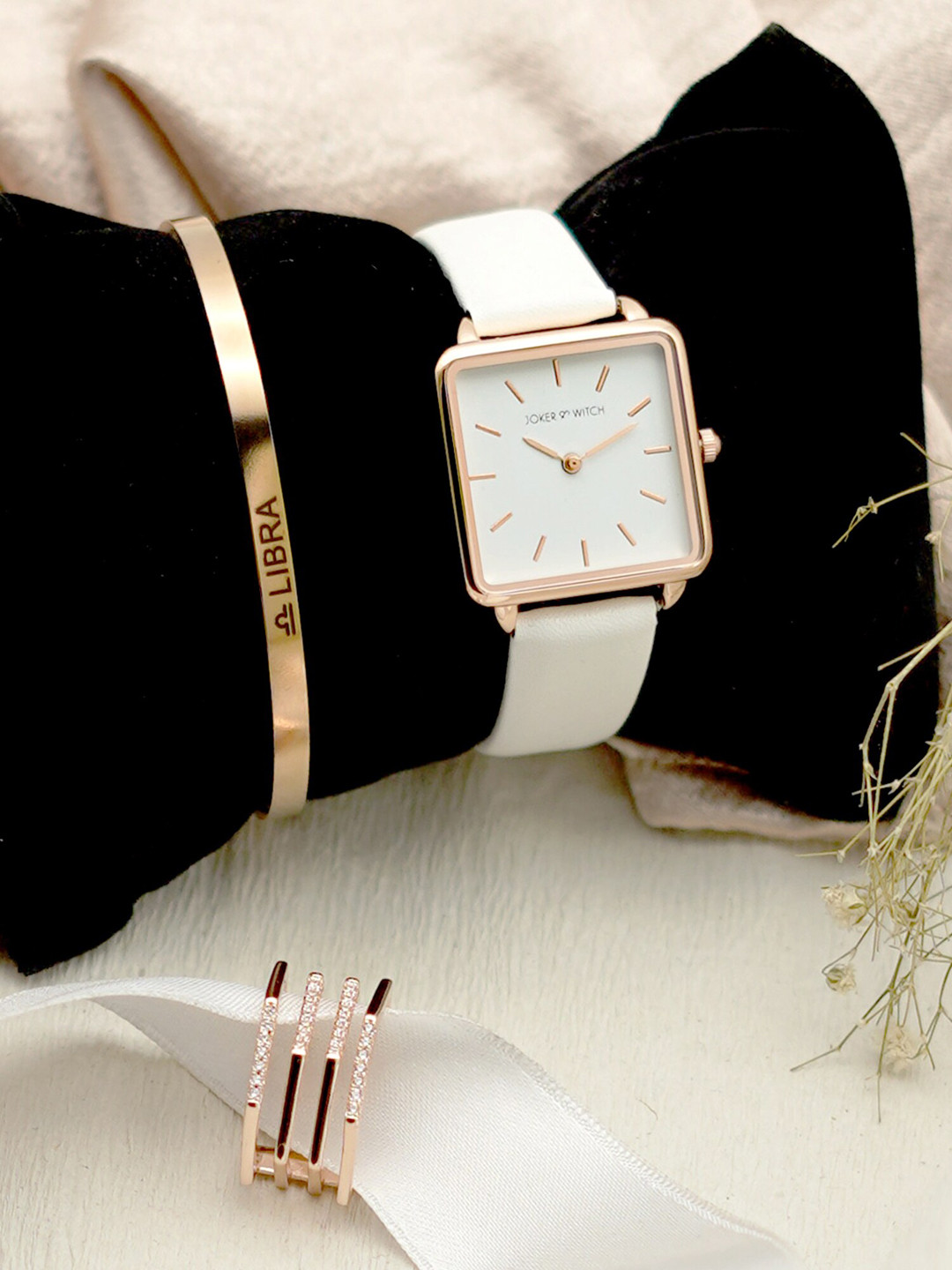 JOKER & WITCH Women Love Letter Libra Love Triangle Jewellery & Watch Gift Set JWLT165