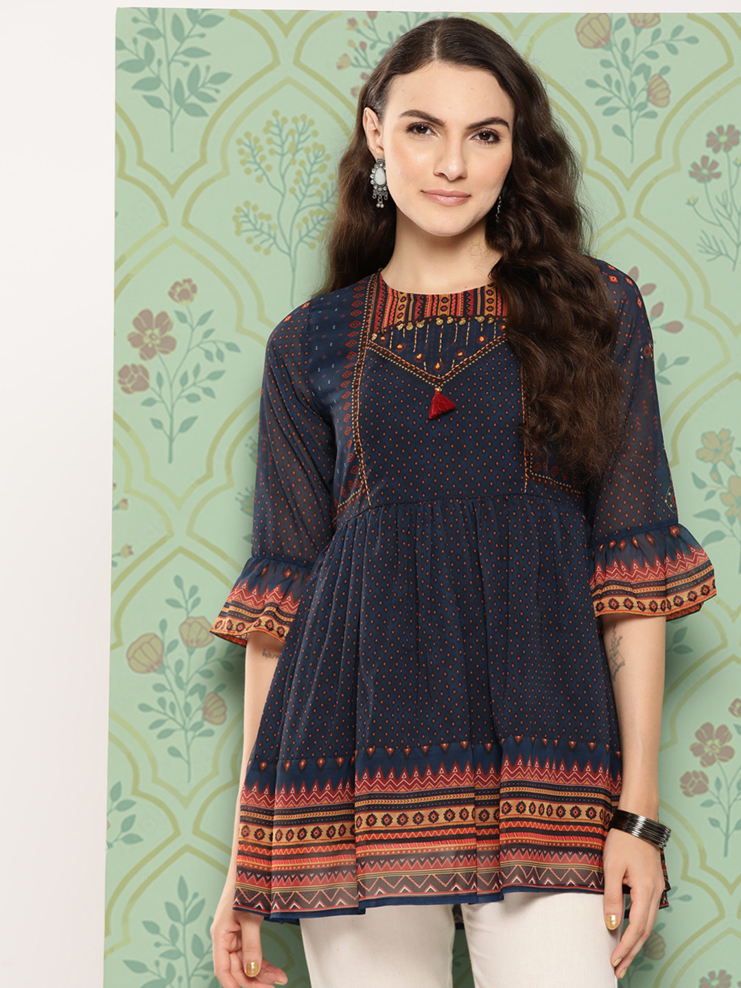 Juniper Printed Indigo Tunic