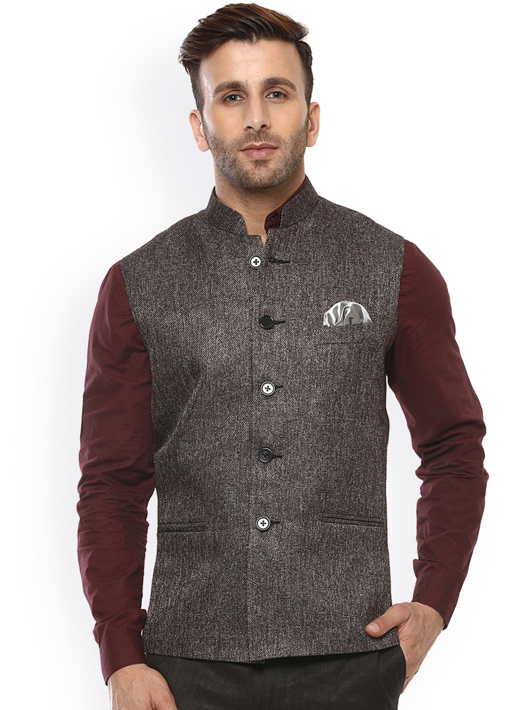 gray nehru jacket