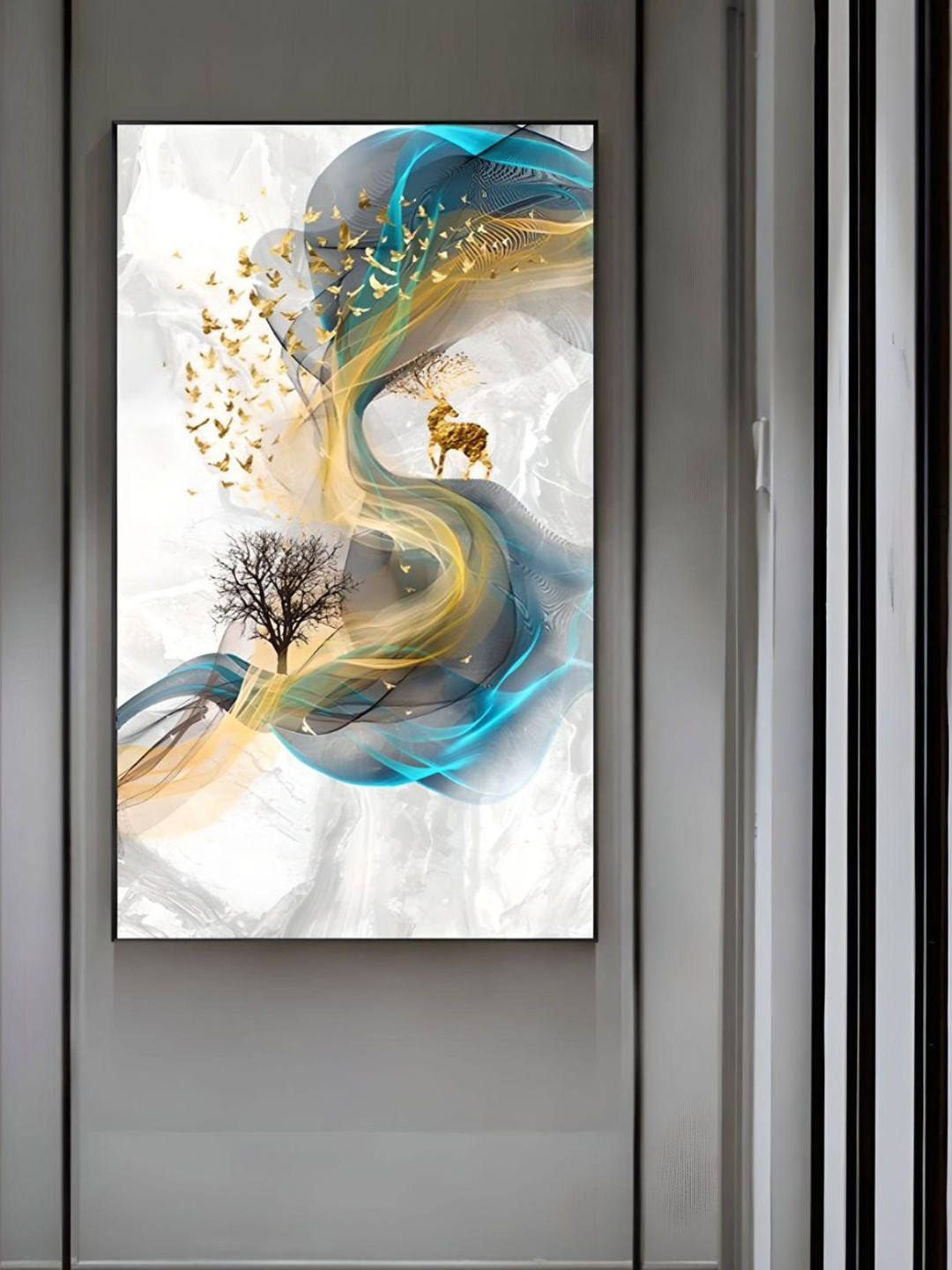 THE HANDMADE FLAIR Canvas Wall Rectangle Paintings Wall Art - 11.8 x 20.8In