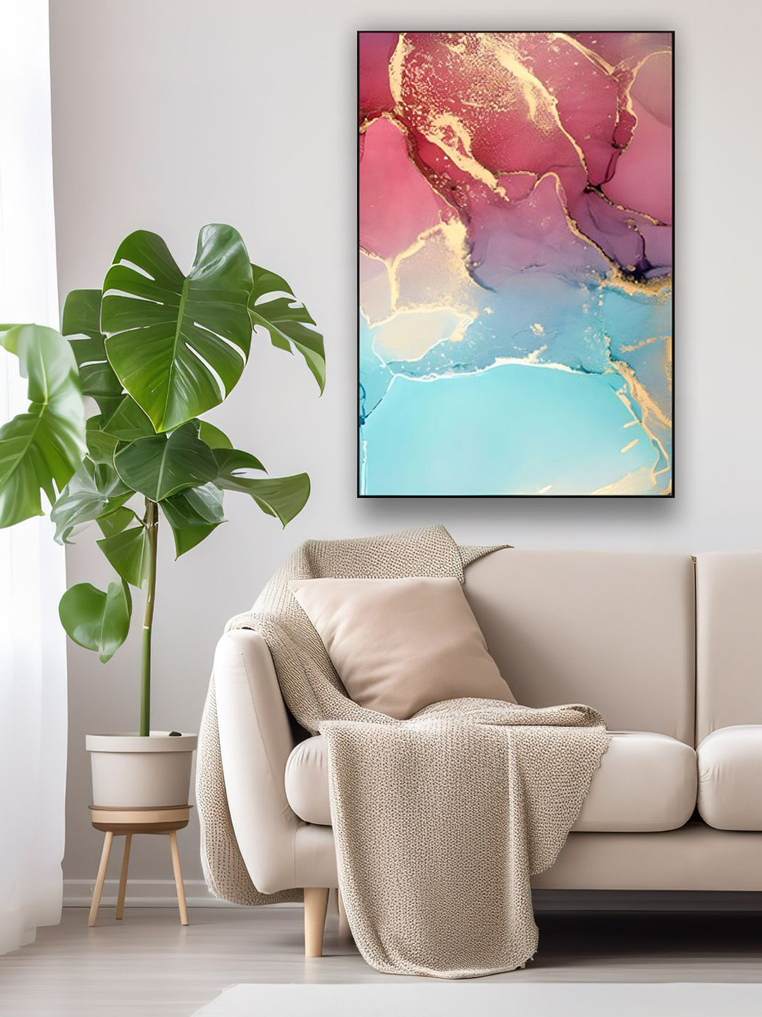 THE HANDMADE FLAIR Canvas Wall Living Room Rectangle Paintings Wall Art -35.43 x 23.62In
