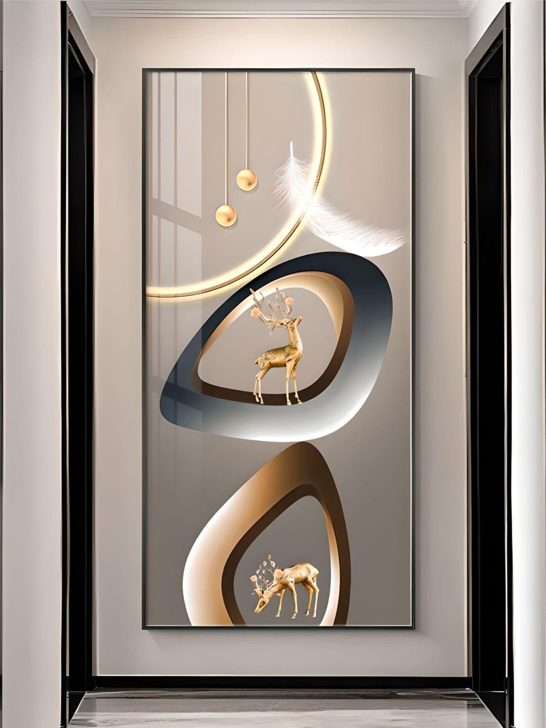 THE HANDMADE FLAIR MDF Wall Rectangle Paintings Wall Art - 50 x 100In