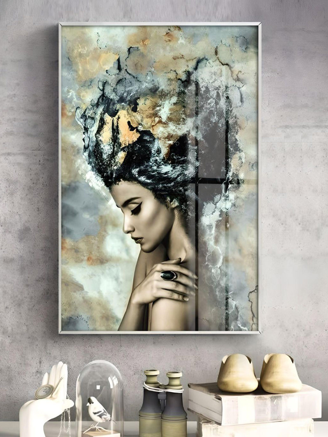 THE HANDMADE FLAIR Canvas Wall Rectangle Paintings Wall Art - 80 x 70In