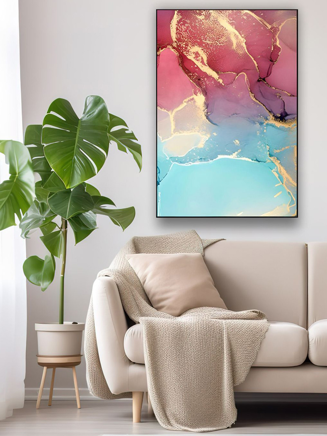 THE HANDMADE FLAIR Wood Wall Rectangle Paintings Wall Art - 39.3 x 27.5In