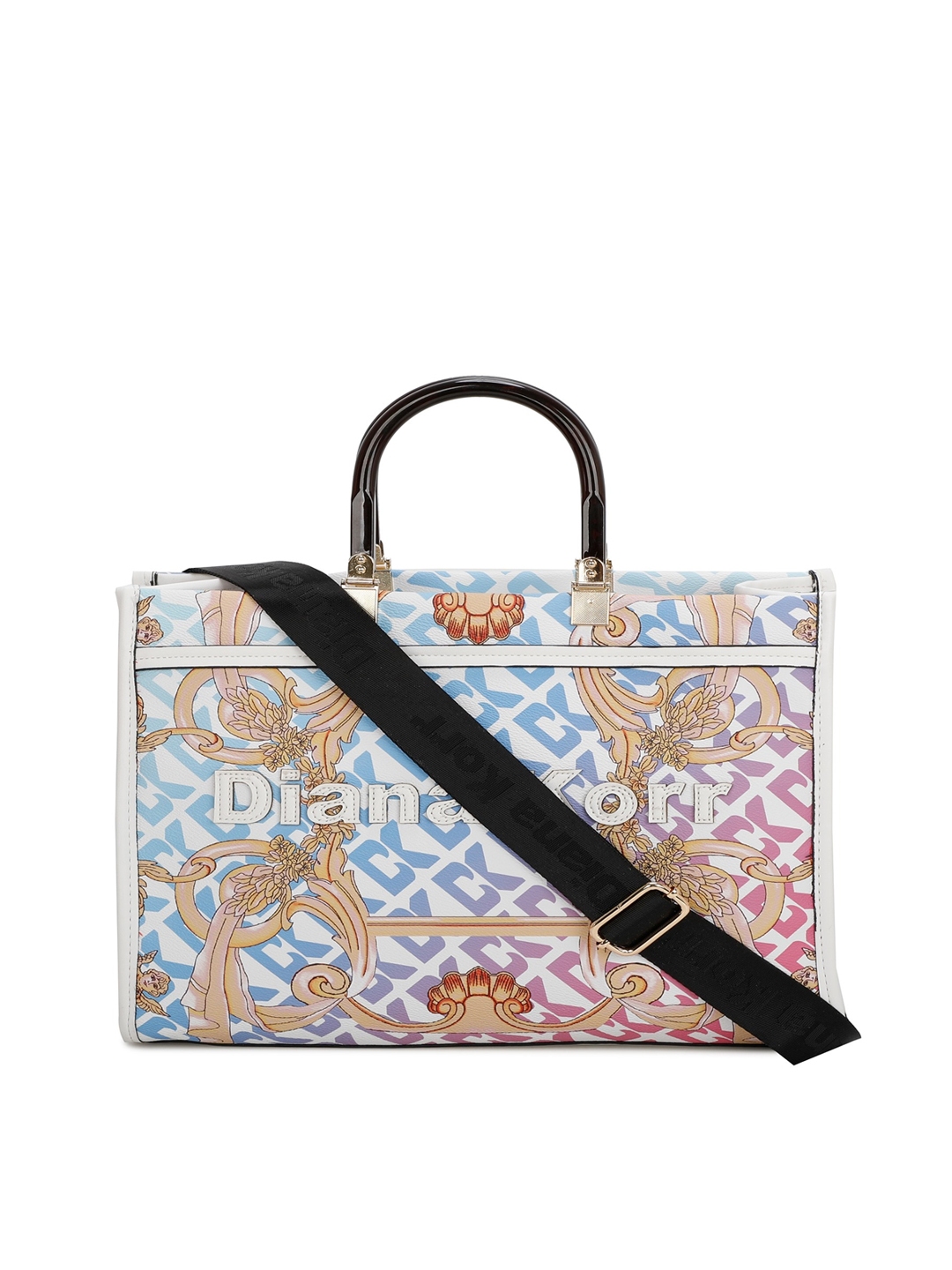 Buy Diana Korr Women Typography Printed Tote Bag Handbags for