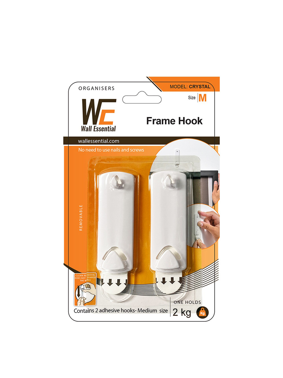 Art Street 2 Pieces White Wall Essential Saw Tooth Picture Frame Hanger Holder